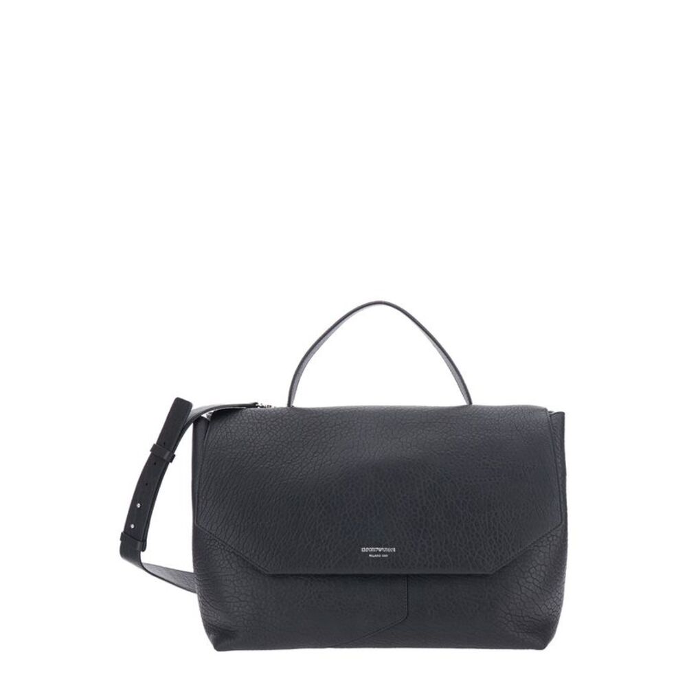 Emporio Armani Women Handbag With Handles And 100% Black Leather For Women